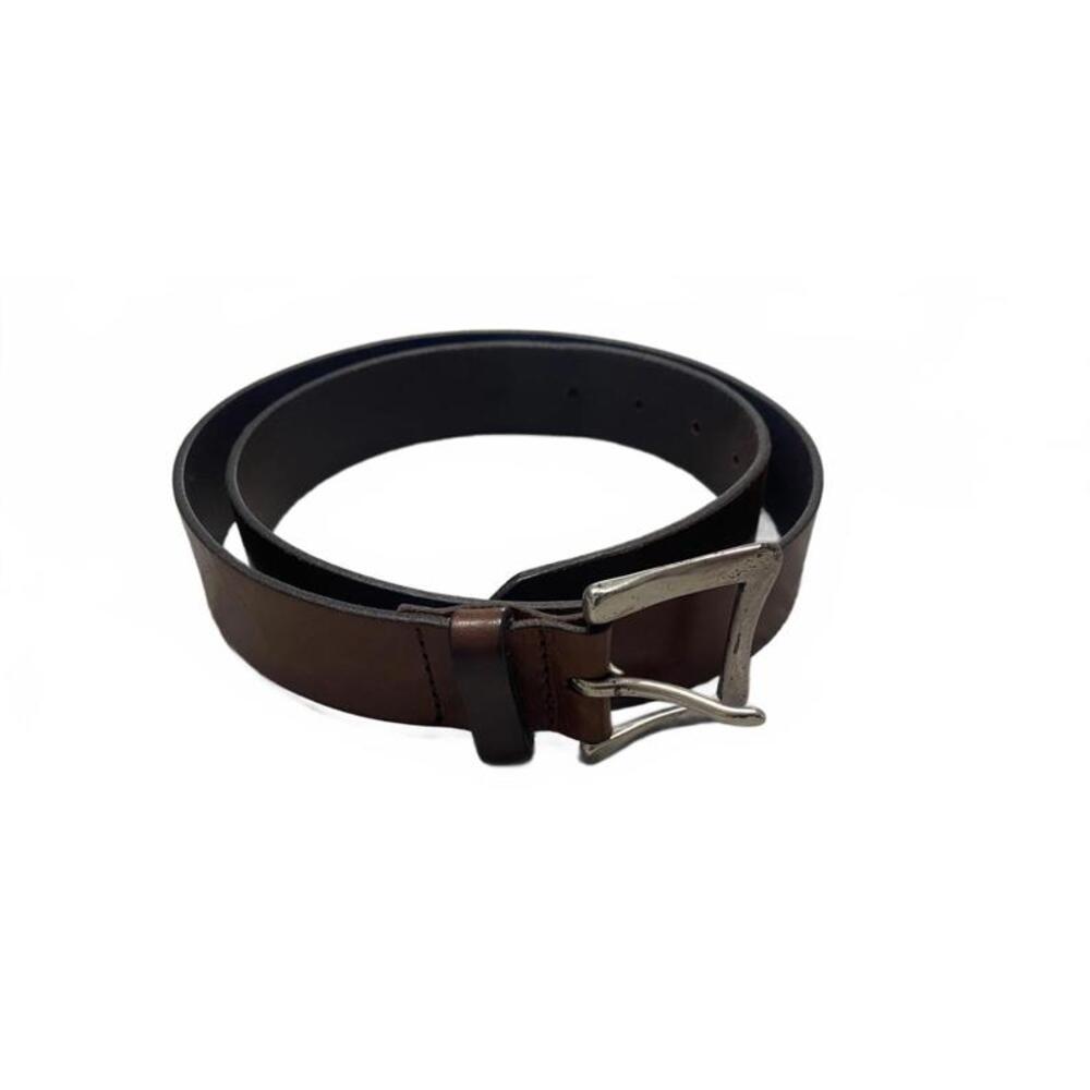 GAP Women's Brown Genuine Cow Leather Belt with Silver Buckle Size M